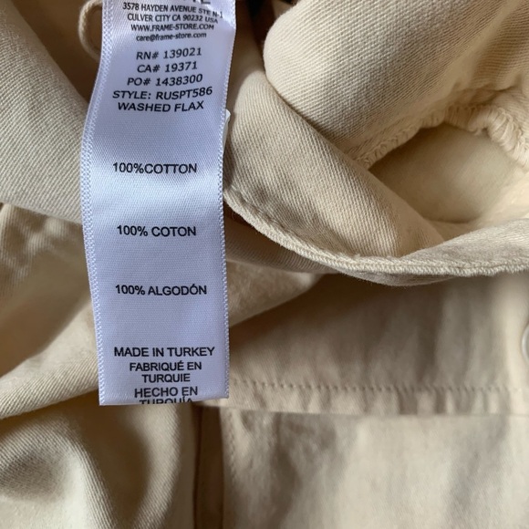 Frame Denim women Tan Cargo Pants 100% cotton. - Picture 7 of 9